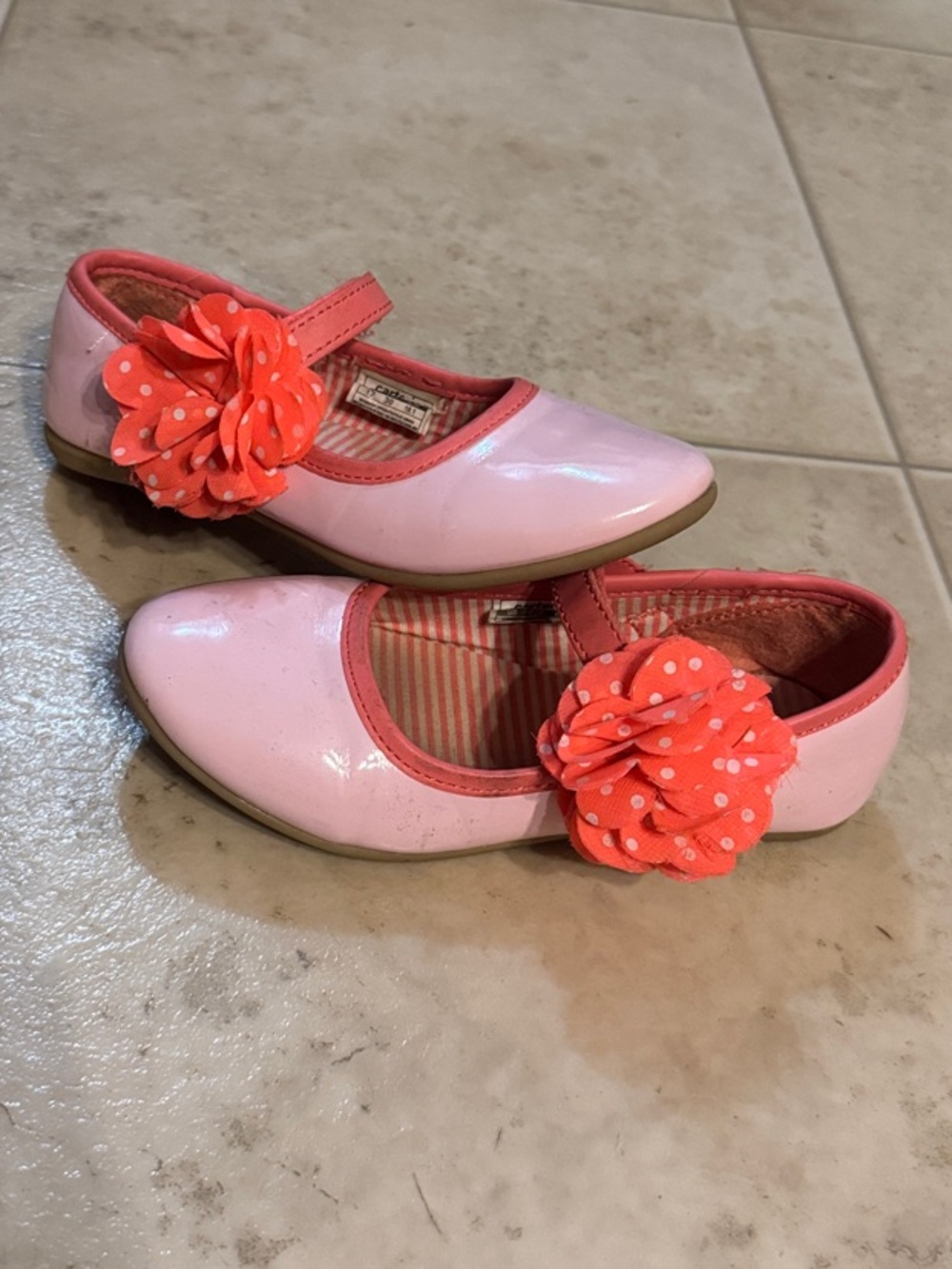 Carter’s Girls Pink Flower Strap Ballet Flats